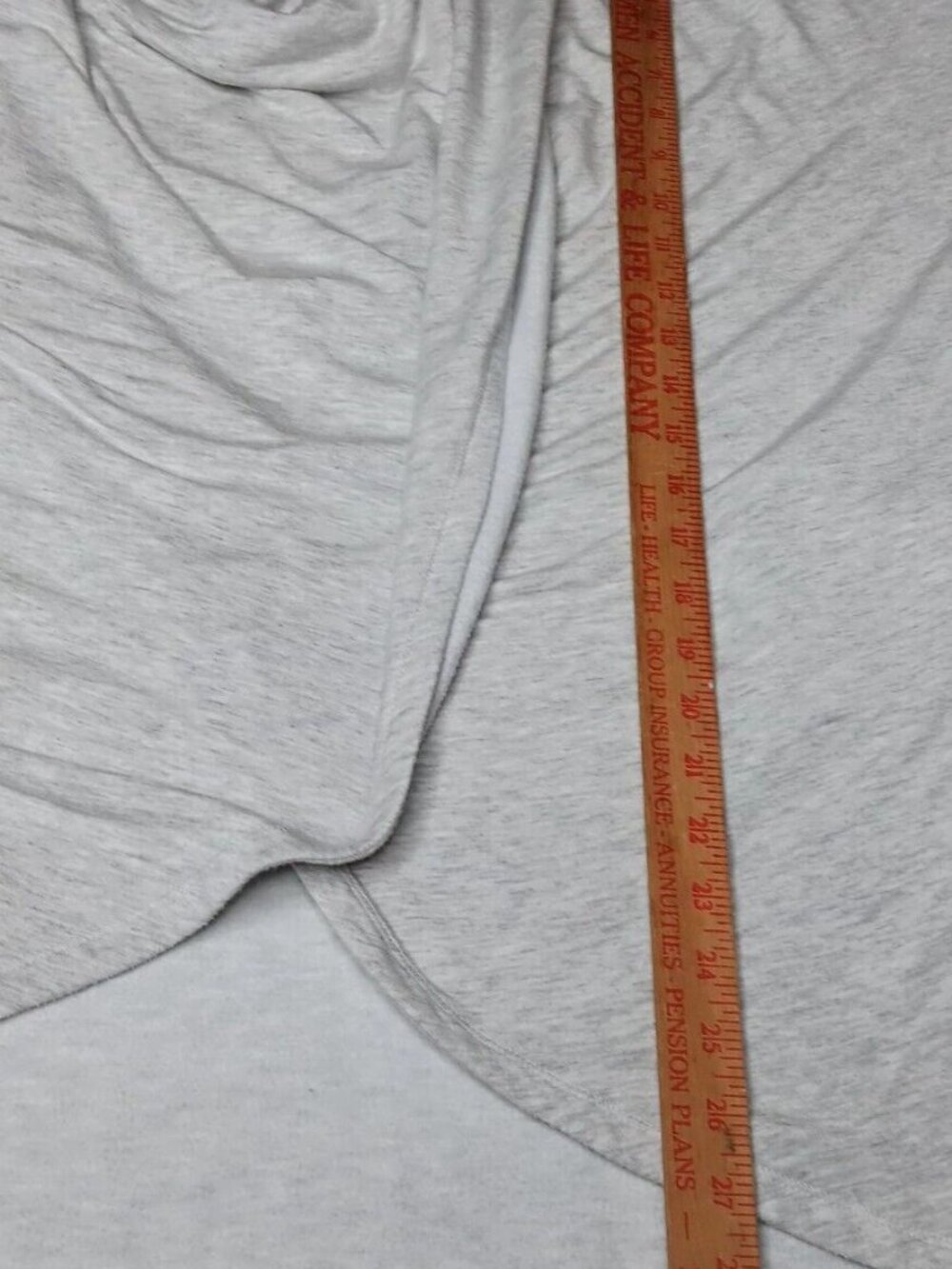 Athleta Purana Wrap Sweatshirt Large Gray Heather Ribbed Long Sleeve Top - Picture 7 of 15